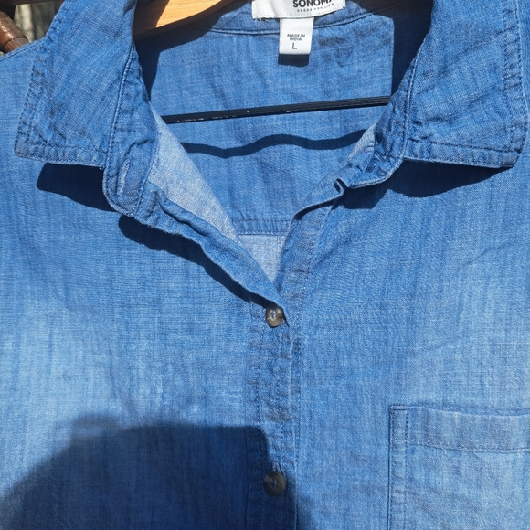 🙂3/15 Sonoma shirt 100% cotton large💙 - Picture 3 of 8